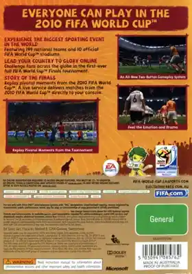 2010 FIFA World Cup South Africa (USA) box cover back